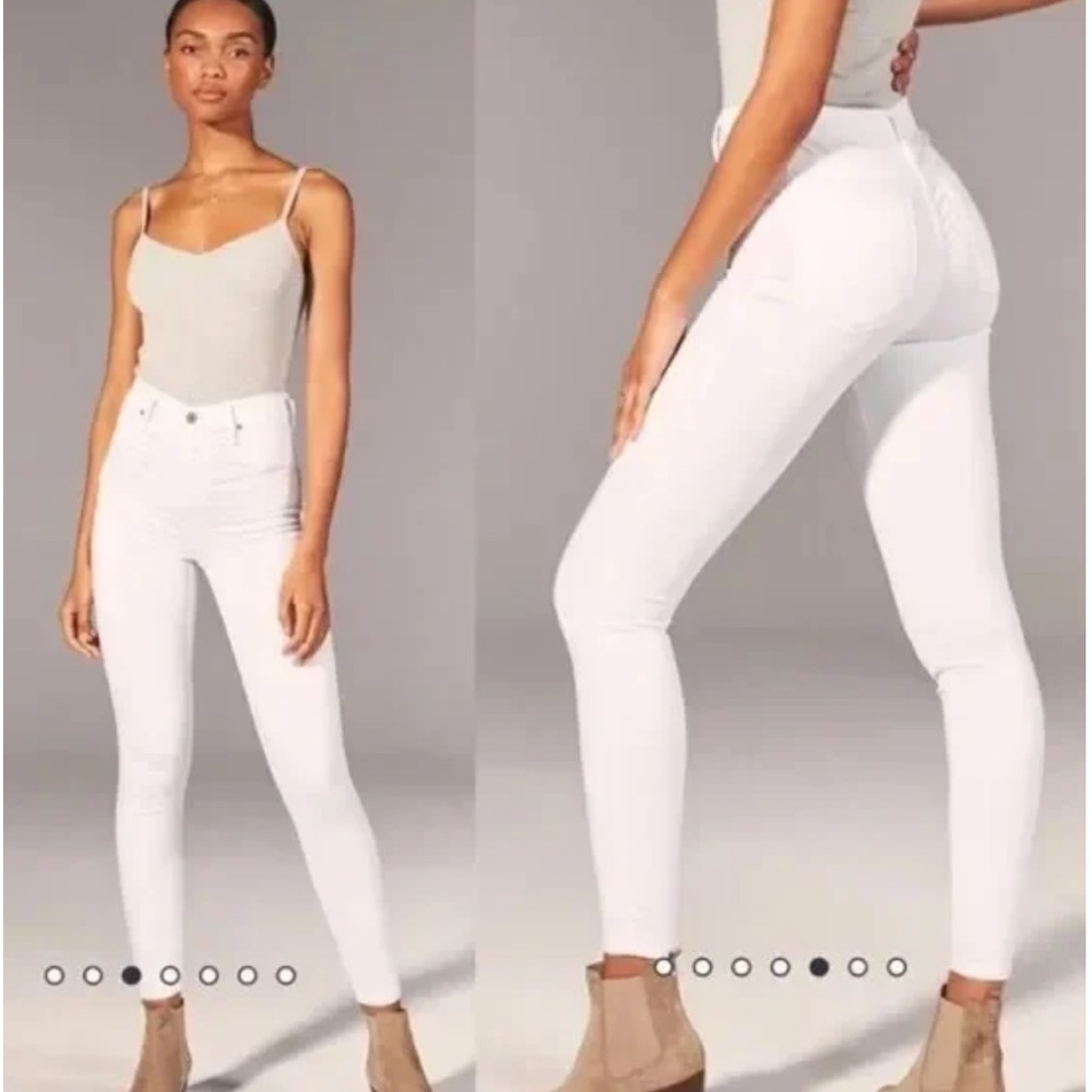 Abercrombie white Simone jeans
